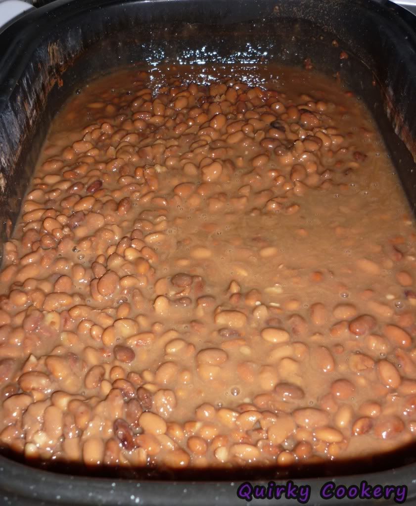 4 gallons of pinto beans cooked in a crockpot roaster