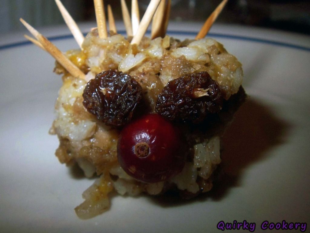 Stab your eyes out with toothpicks - Recipe for porcupine meatballs