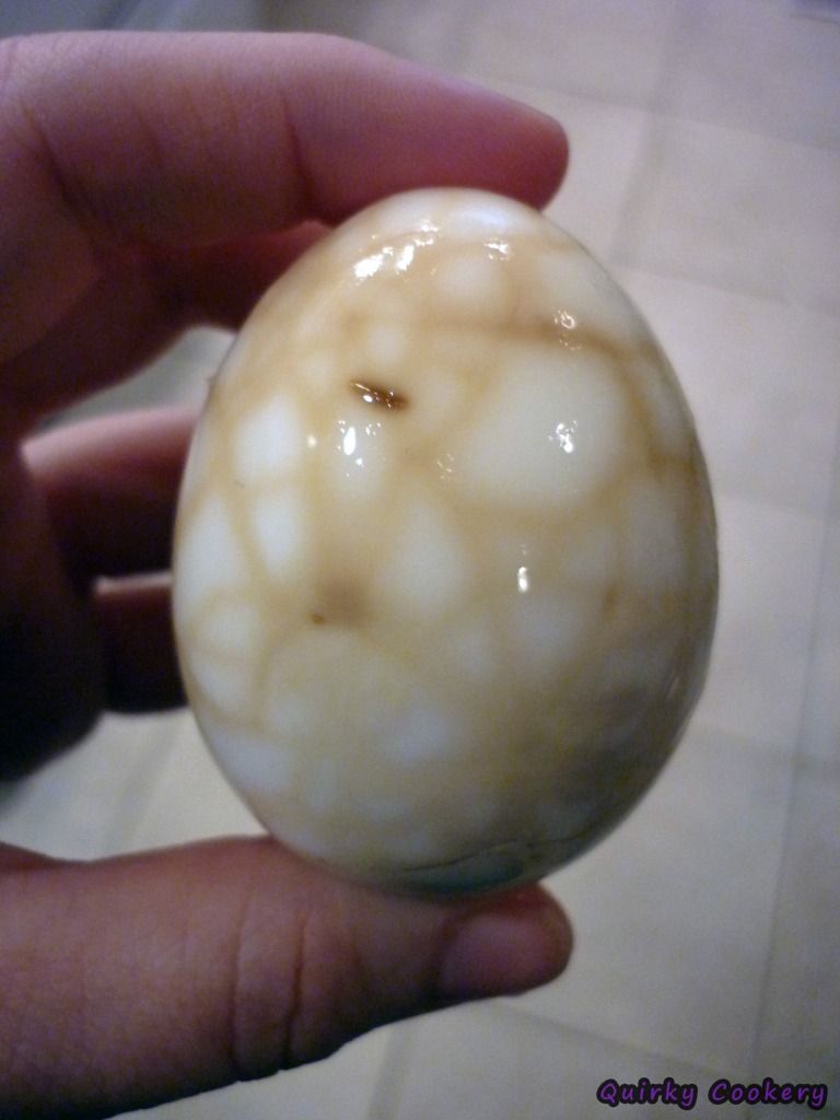Tea stains on boiled eggs China