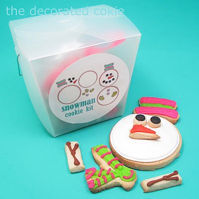Cookie kit with sugar cookie pieces to make your own snowmen