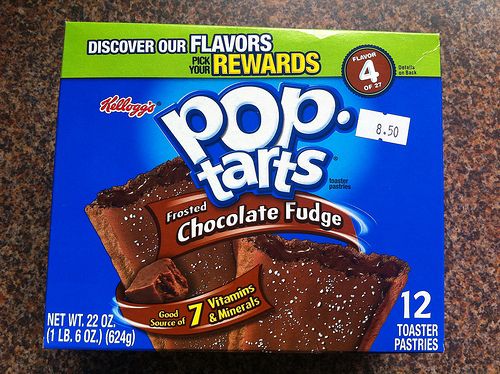 Chocolate frosted pop tarts