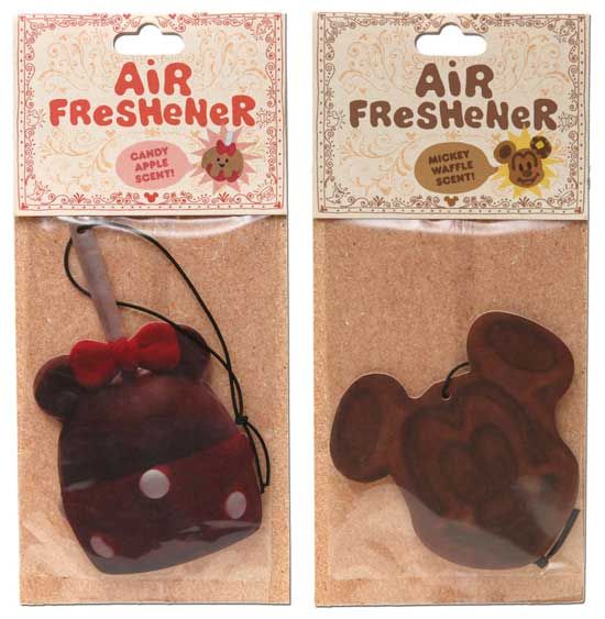 Candy apple and Mickey Waffle Scent air fresheners from Disney and Epcot centers