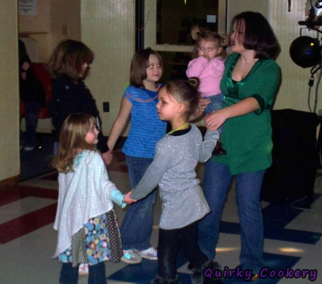 Jessi dancing with lots of kids