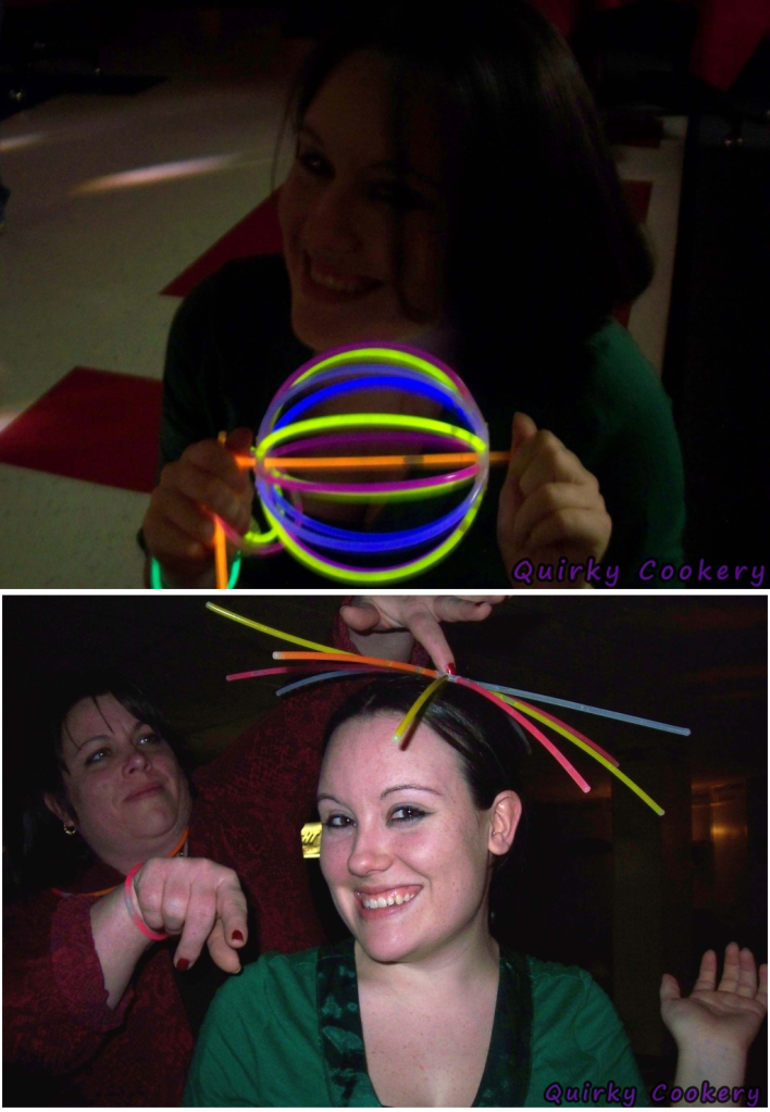Quirky Jessi with spinning glow stick ball