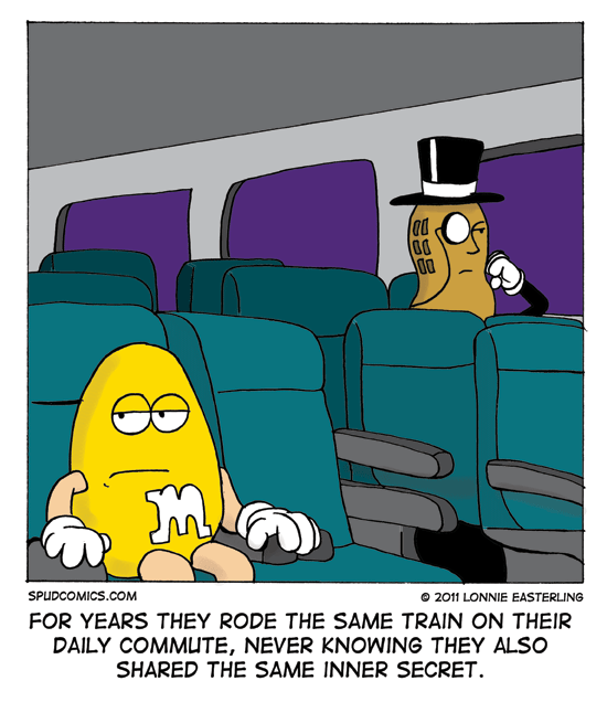 For years they rode the same train on their daily commute, never knowing they also shared the same inner secret.