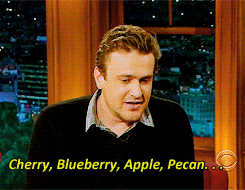 Cherry, Blueberry, Apple, Pecan - List of pies/pi from How I Met Your Mother actor