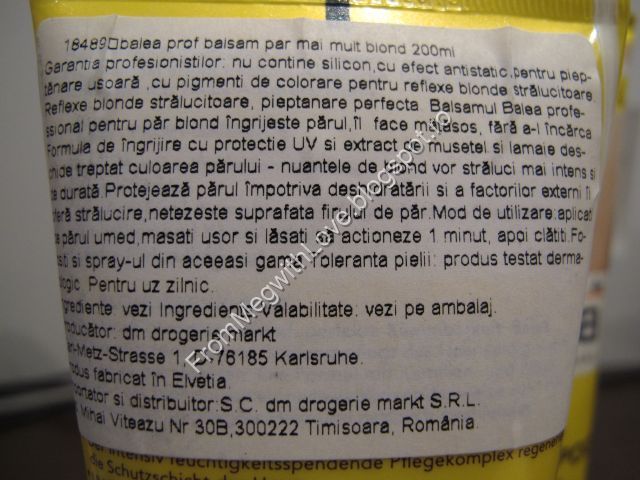 Balea DM - Sampon si balsam pentru par blond Balea DM - Sampon si balsam pentru par blond