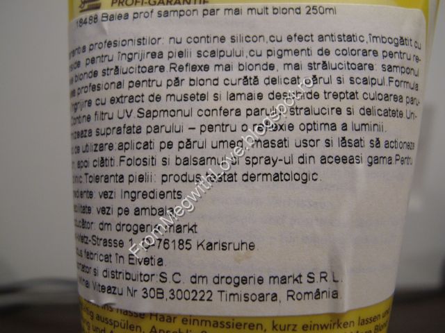 Balea DM - Sampon si balsam pentru par blond Balea DM - Sampon si balsam pentru par blond