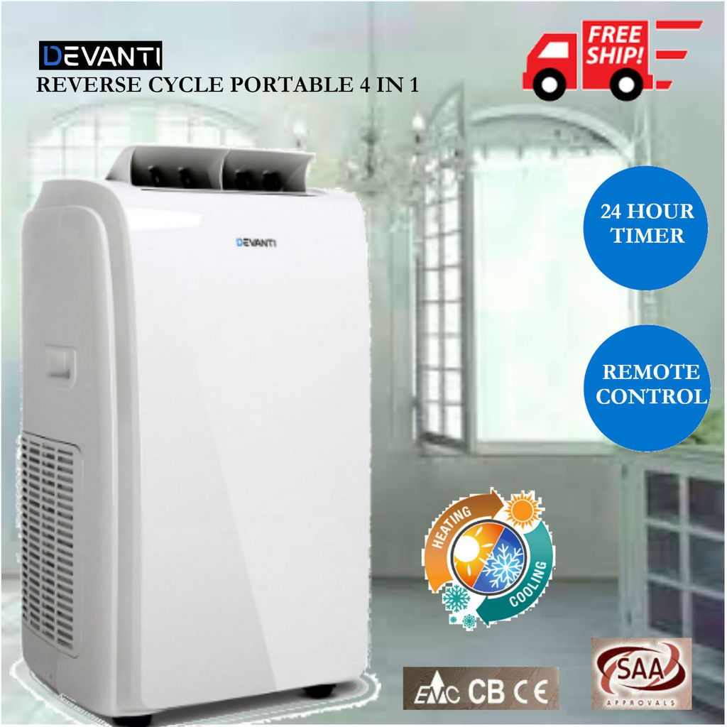 Air Conditioner Portable Reverse Cycle 4 in1 Dehumidifier 64L DEVANTI