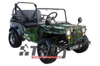 Gas Golf Cart 125cc Jeep Mini Truck Elite Edition With 3 Speed