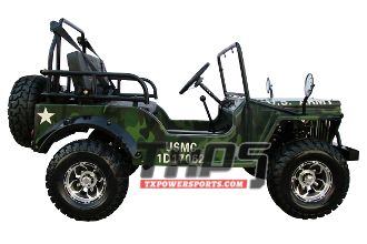 Gas Golf Cart 125cc Jeep Mini Truck Elite Edition With 3 Speed