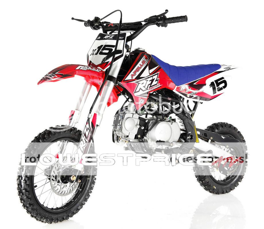 APOLLO DBX15 125cc Manual Clutch Dirt Bike, 4 Stroke, Single Cylinder