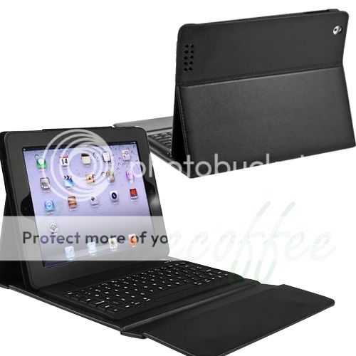   2nd Gen Black Stand Leather Case Cover With Bluetooth Keyboard Black